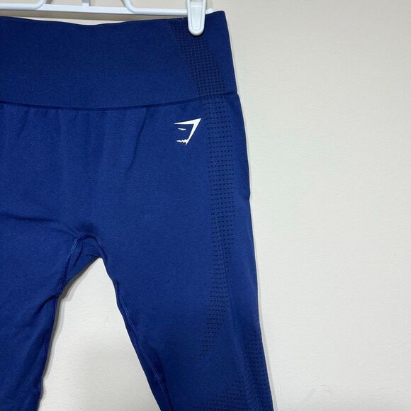 Gymshark Blue Vital Seamless Leggings Large Women Athletic - Picture 2 of 8